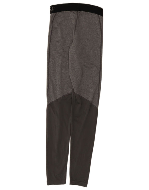 Nike Dame Dri Fit Grafiske Leggings UK 4 XS Grå Colourblock Polyester