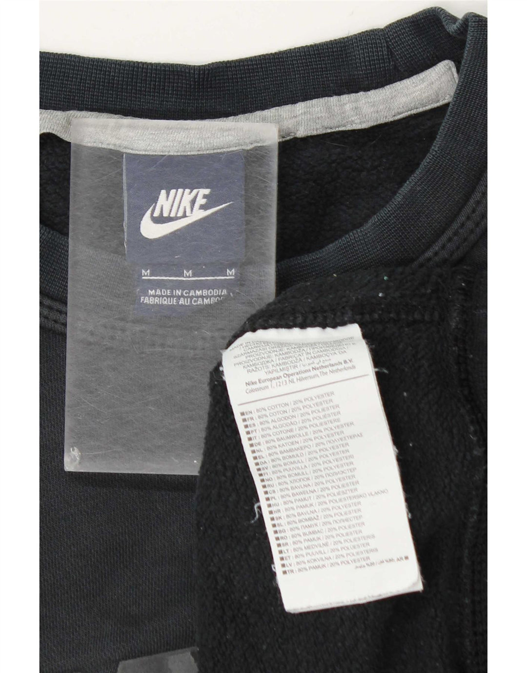 Nike grafisk sweatshirt til mænd mellem grå bomuld