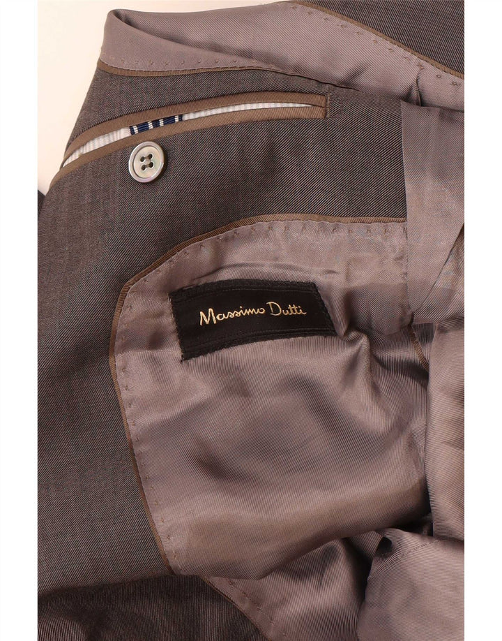 Massimo Dutti Herre 2-knaps blazerjakke EU 48 Mellemgrå uld