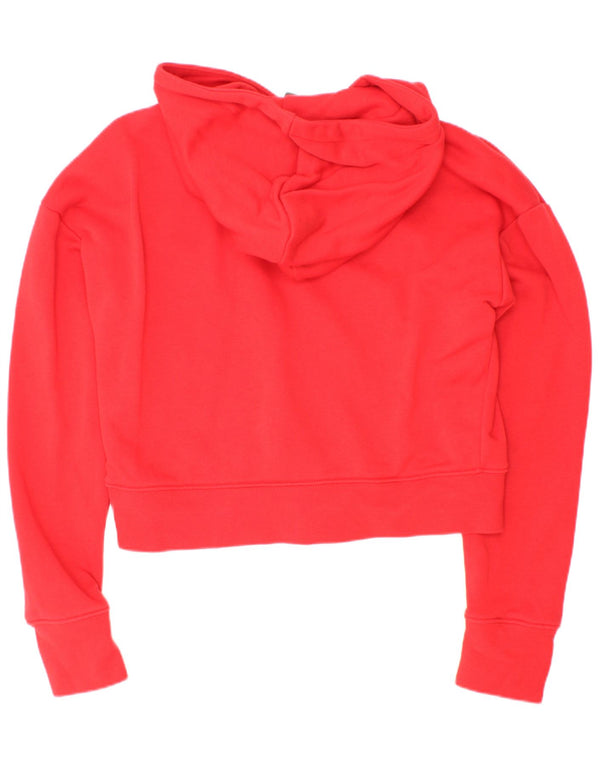 Nike Girls Standard Crop Grafisk Hoodie Jumper 12-13 år Rød Bomuld