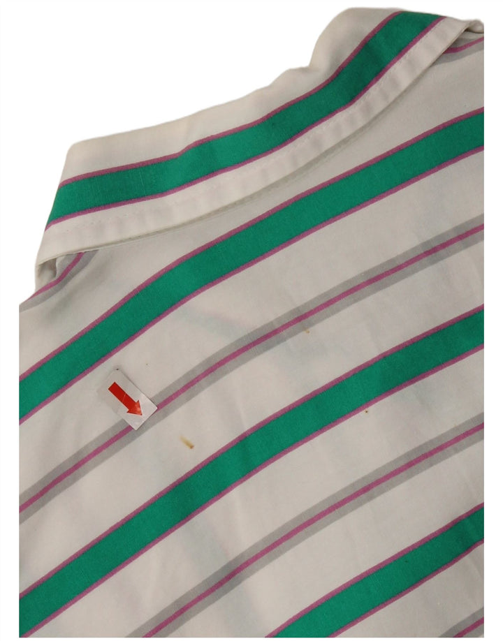 Benetton Dameskjorte UK 18 XL Hvidstribet