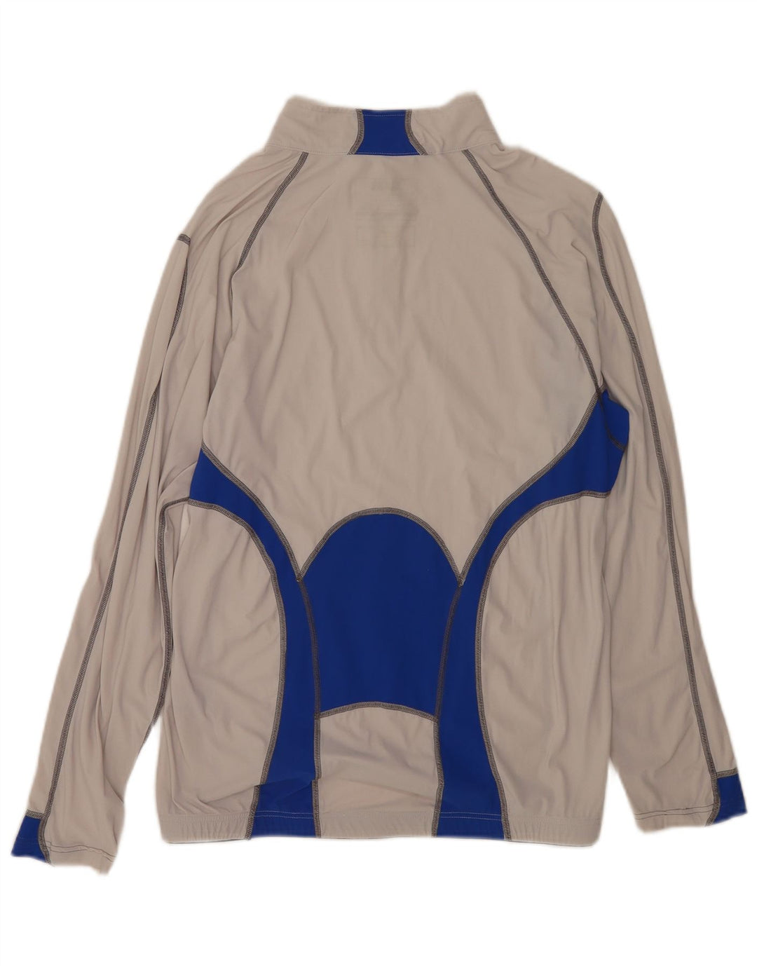 Slam Herre Zip Neck Pullover Træningsdragt Top XL Grå Colourblock Polyamid