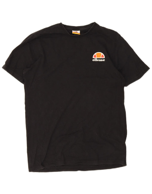Ellesse Mens T-Shirt Top Medium Black Cotton