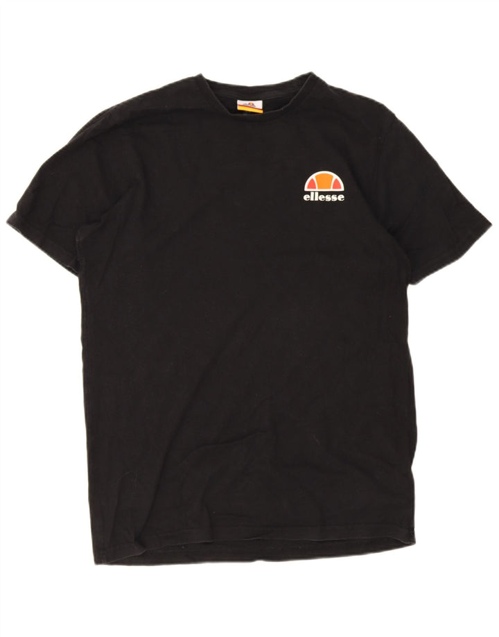 Ellesse Herre T-Shirt Top Medium Sort Bomuld