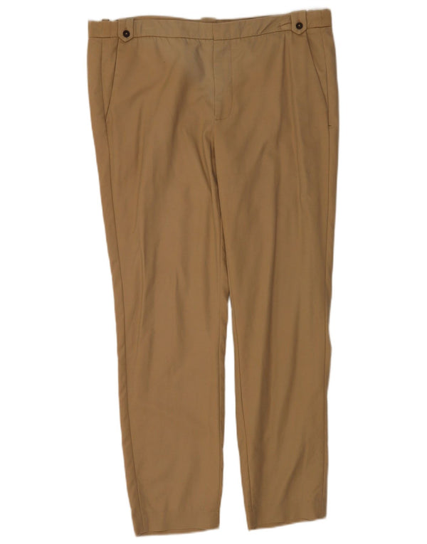 Zara Dame Slim Chino Bukser EU 40 Medium W30 L27 Beige Bomuld