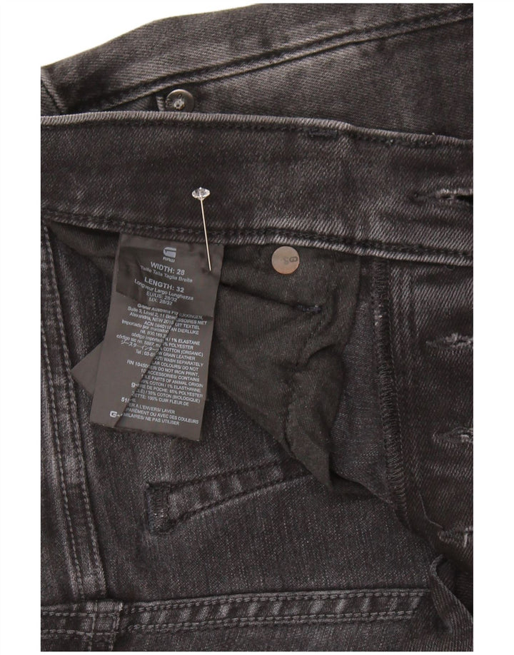 G-Star Womens 3301 Slim Jeans W28 L32 Sort Bomuld
