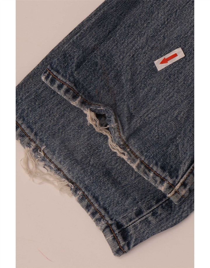 Levi's Mens 501 Distressed Straight Jeans W32 L34 Blå