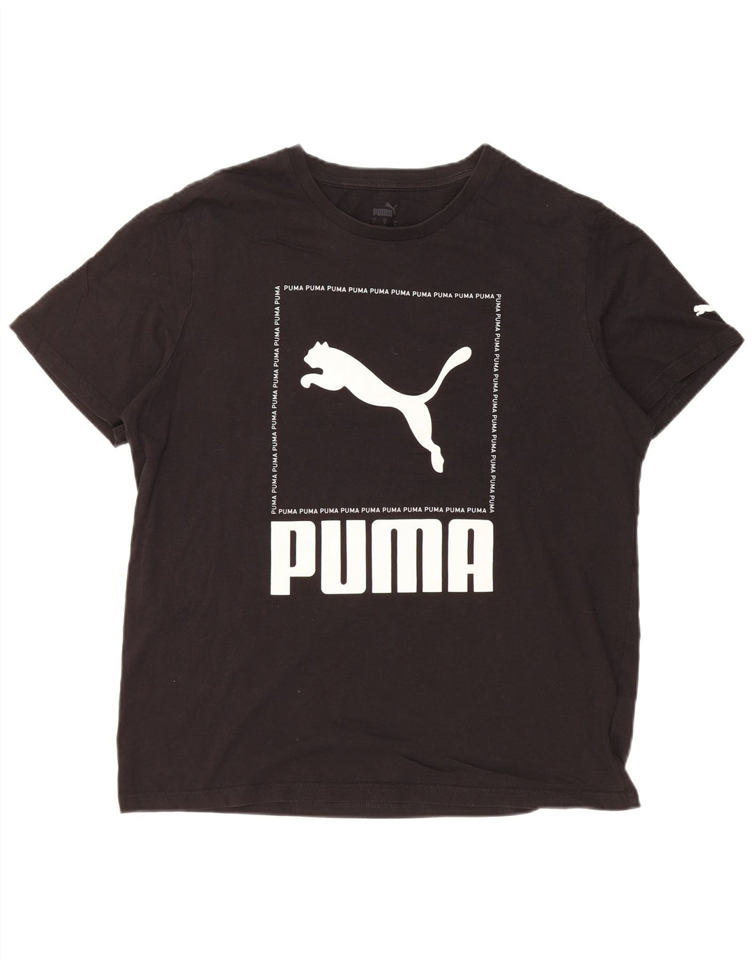 PUMA Herre grafisk T-shirt Top Stor sort bomuld
