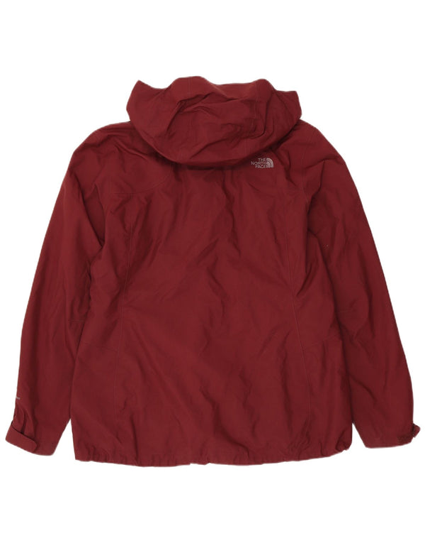 THE NORTH FACE Dame oversized hætte regnjakke UK 18 XL rødbrun nylon