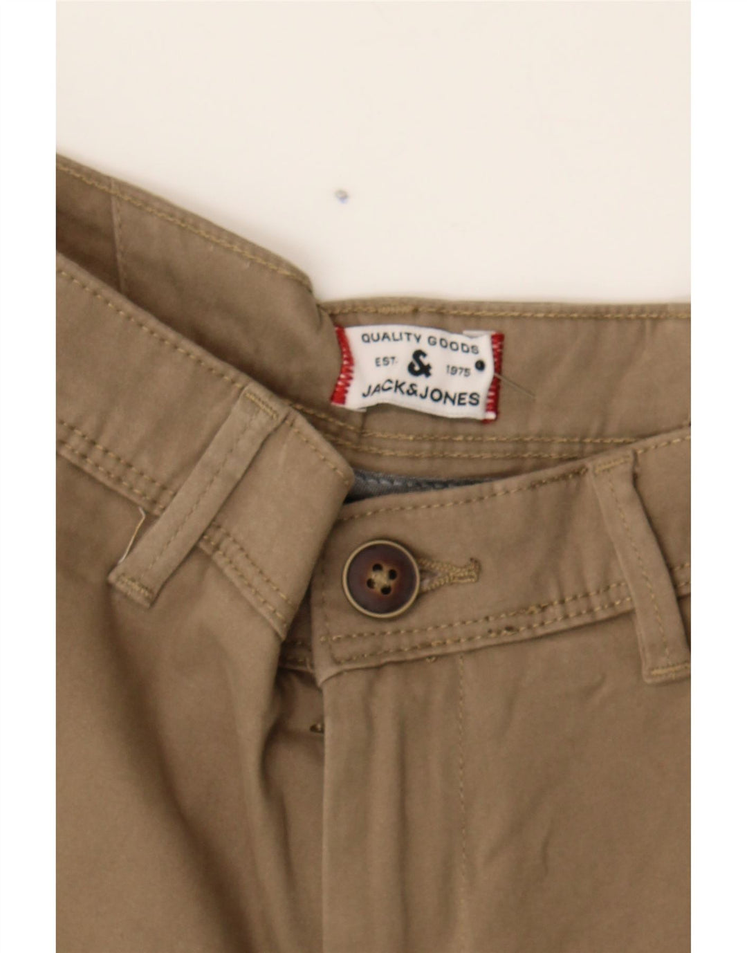 JACK & JONES Mens Slim Chino Trousers W30 L32 Brown Vintage Jack & Jones and Second-Hand Jack & Jones from Messina Hembry 