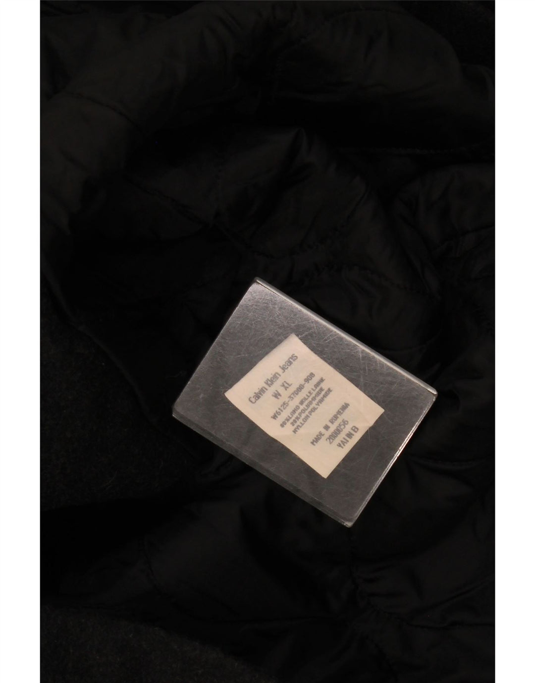 Calvin Klein Jeans Dame Dobbeltradet Frakke UK 18 XL Grå Uld