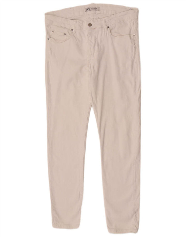 Zara Herre Slim Jeans EU 46 XL W36 L30 Hvid