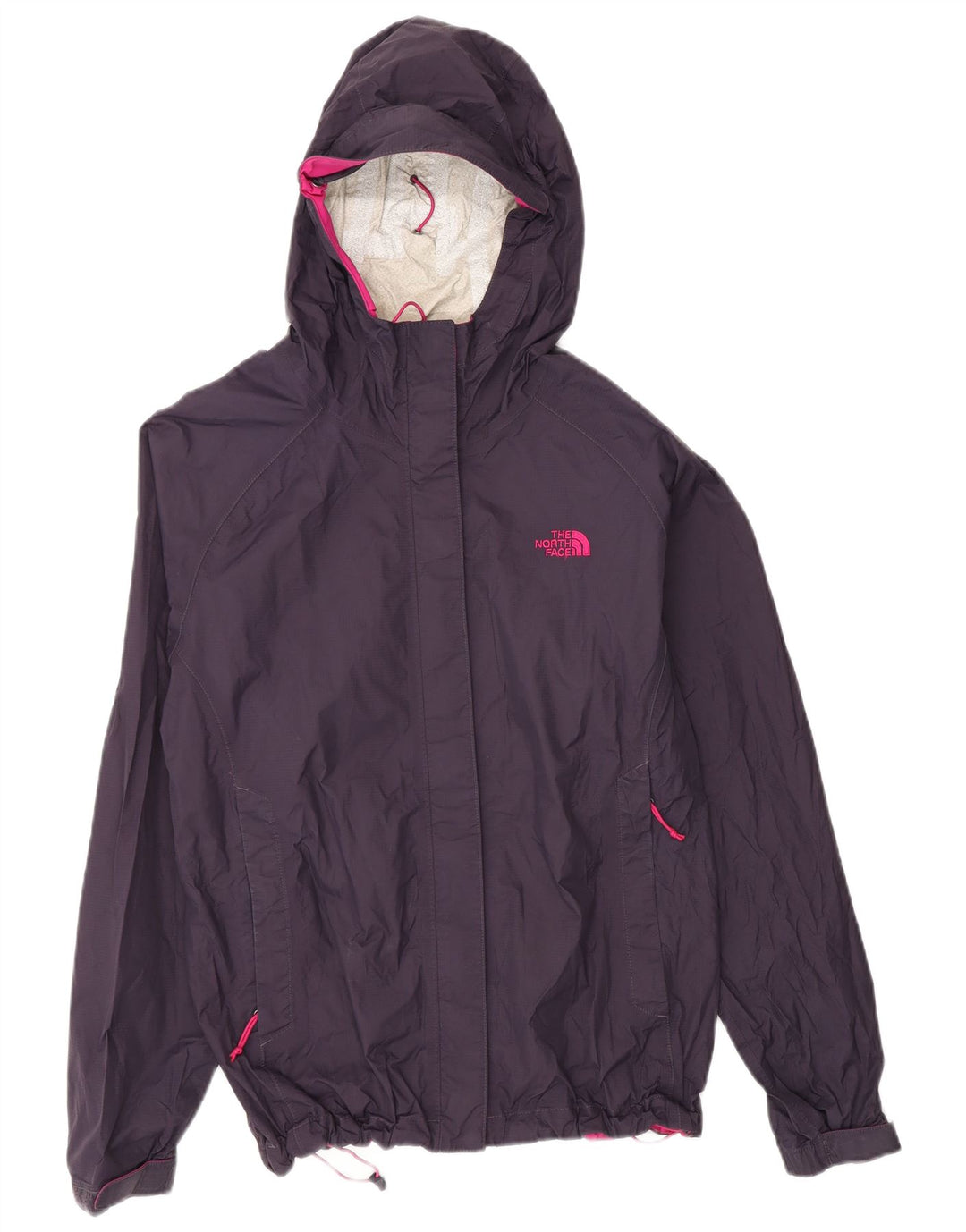 The North Face Regnjakke med hætte til kvinder UK 14 Medium Lilla Nylon