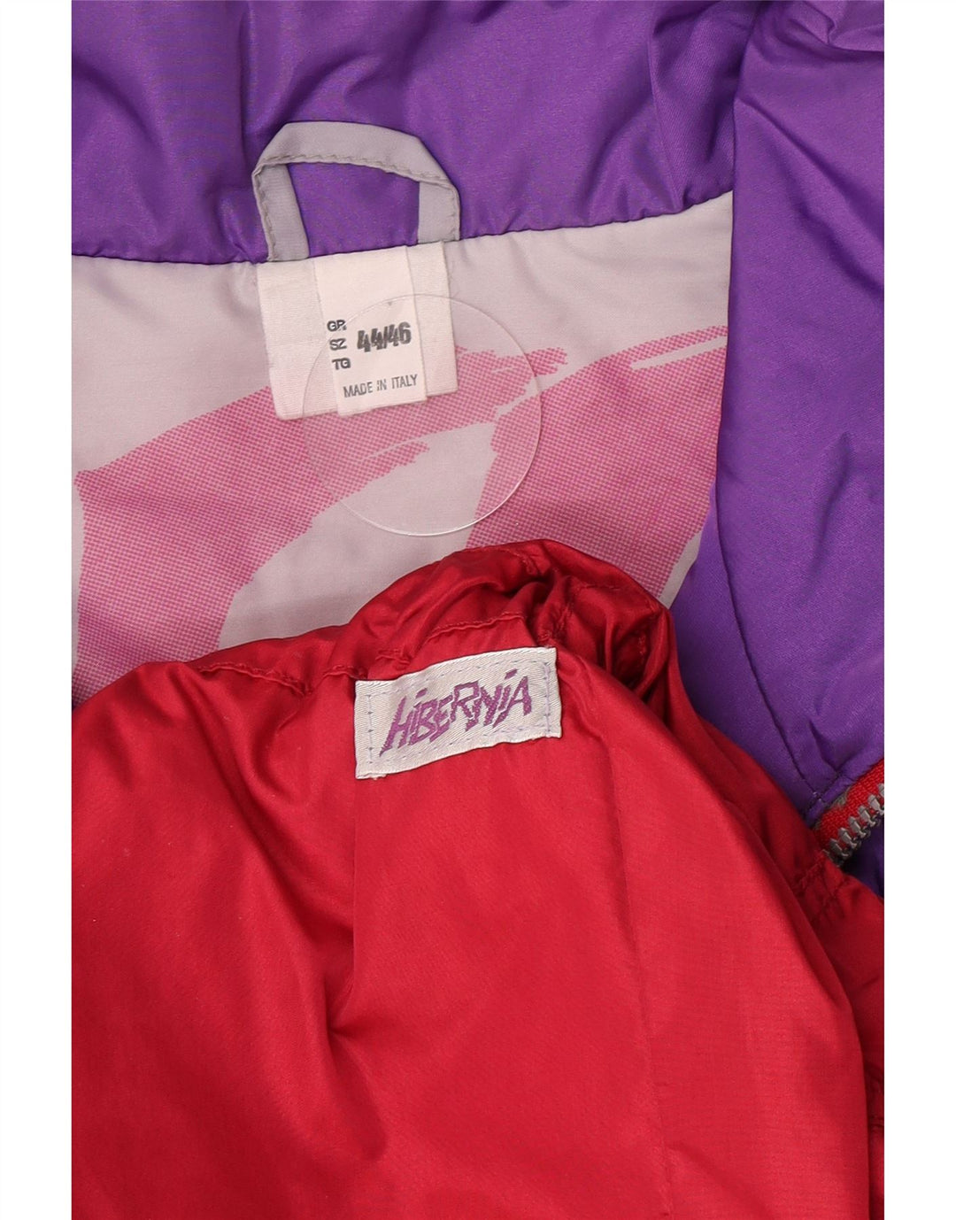 Vintage oversize skijakke til kvinder IT 44/46 Medium Rød Colourblock