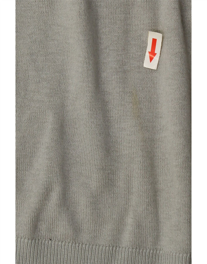 Zara Dame Oversized Polo Neck Jumper Sweater UK 10 Small Grey Nylon