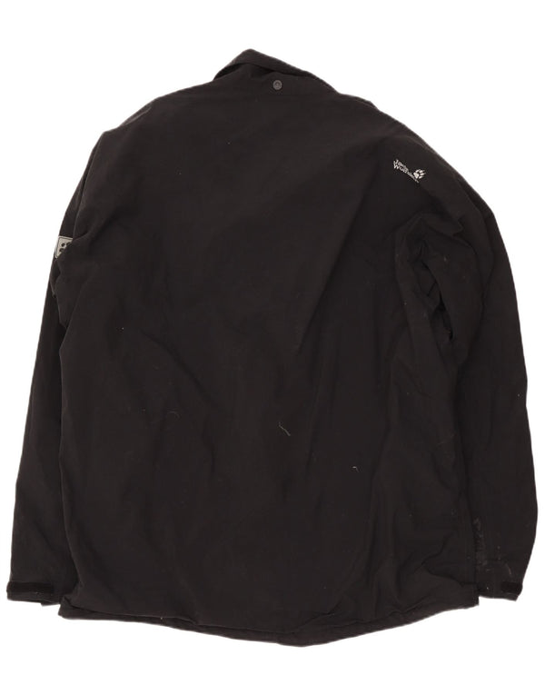 Jack Wolfskin Mens Windbreaker Jacket UK 50 3XL Black Polyamide