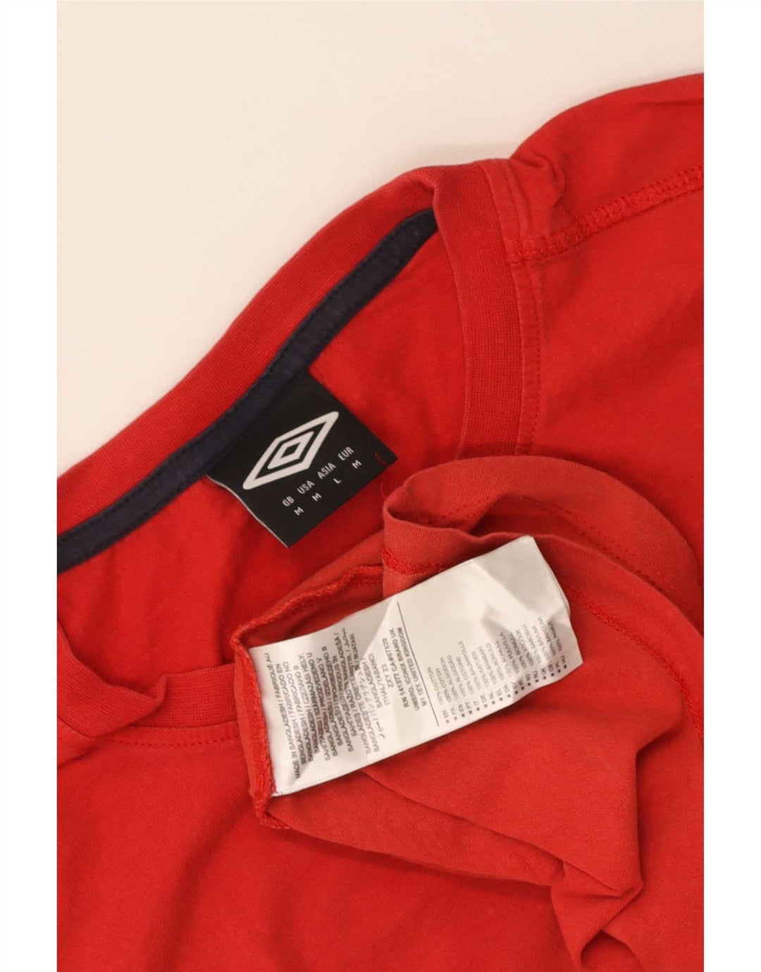 Umbro Herre Grafisk T-Shirt Top Medium Rød Bomuld