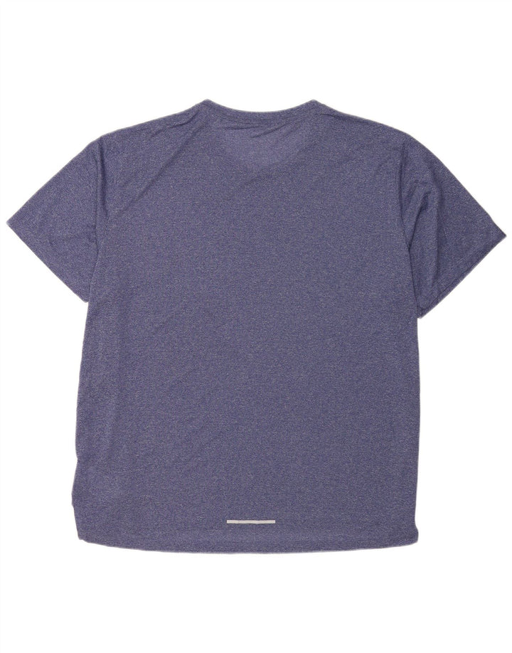 Nike herre Dri Fit T-shirt top 2XL marineblå polyester