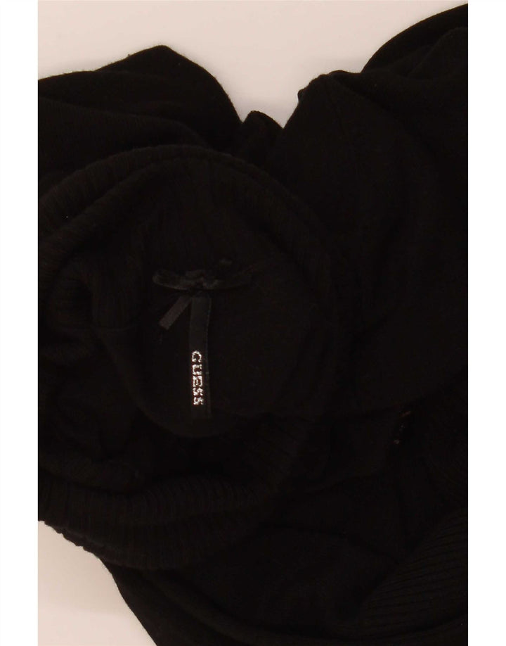 Guess Dame grafisk rullehals sweater UK 12 Medium Black