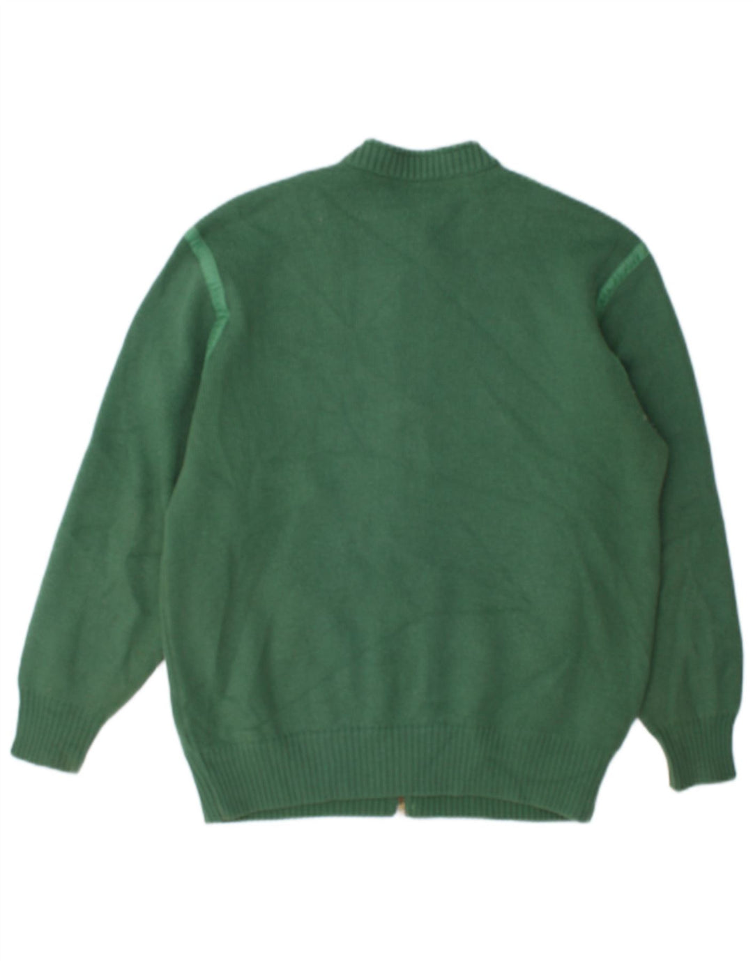 Il Granchio Herre cardigan sweater med fuld lynlås mellemgrøn