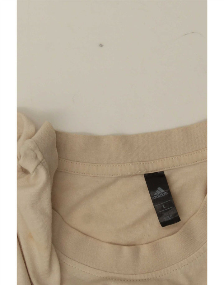 Adidas Grafisk T-shirt top til mænd, stor beige