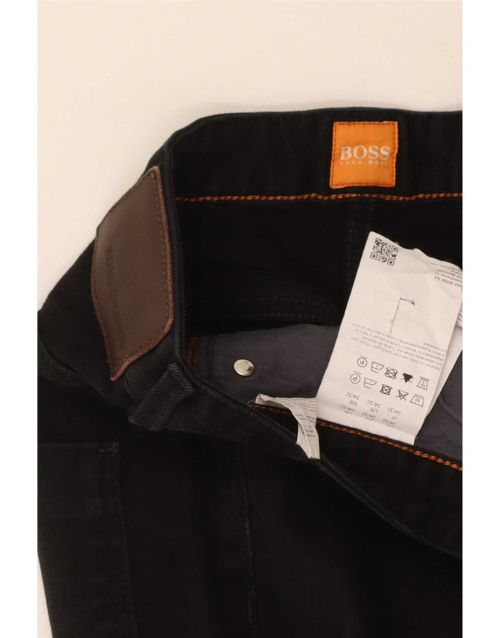 Hugo Boss Straight Jeans til mænd W34 L28 Sort bomuld