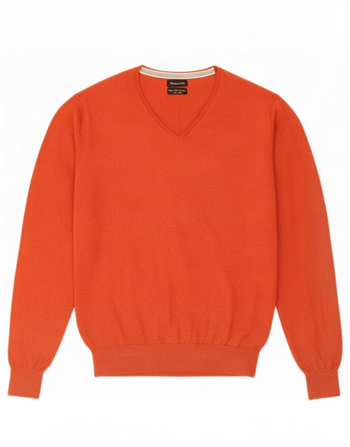 Massimo Dutti Herre V-hals sweater Stor Rød Bomuld