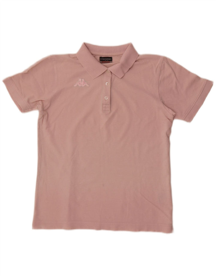 Kappa Dame Polo Shirt UK 12 Medium Pink Bomuld