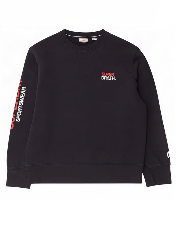 Superdry grafisk sweatshirt til mænd 2XL sort bomuld