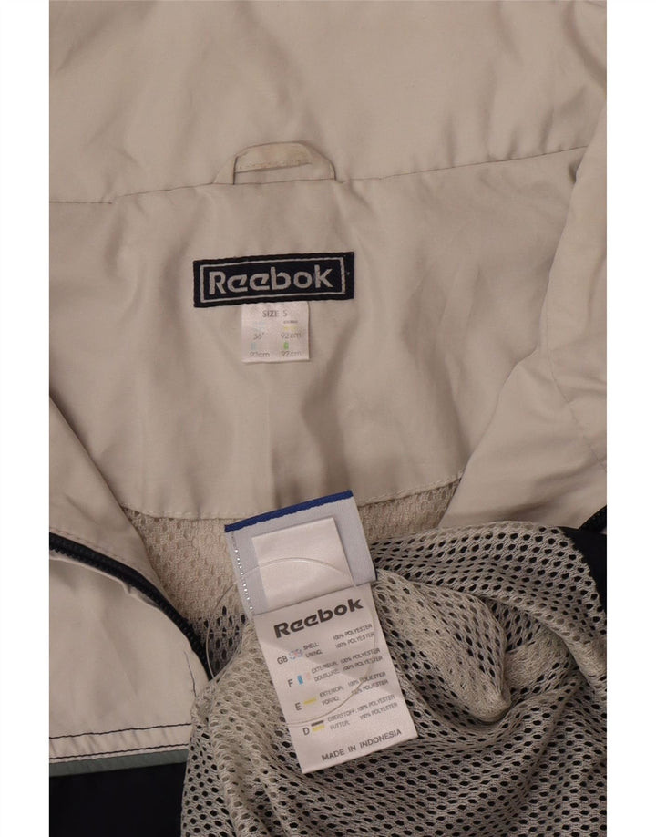 REEBOK Herre Pullover Regnjakke UK 36 Small Navy Blue Colourblock