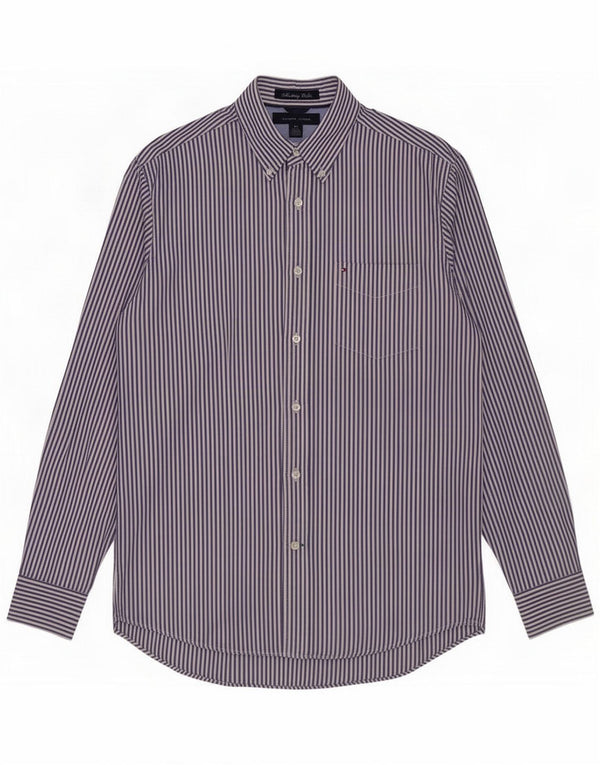 Tommy Hilfiger Herreskjorte Medium Marineblå Nålestribet Bomuld