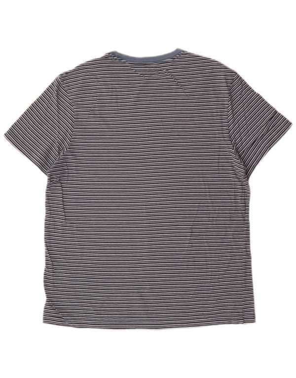 J. CREW T-shirt top til kvinder UK 14 Mellem blå stribet