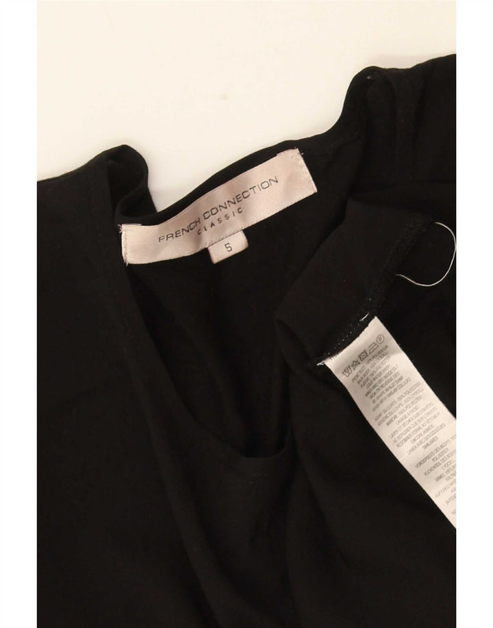 French Connection Dame T-Shirt Top UK 10 Small Black Polyester