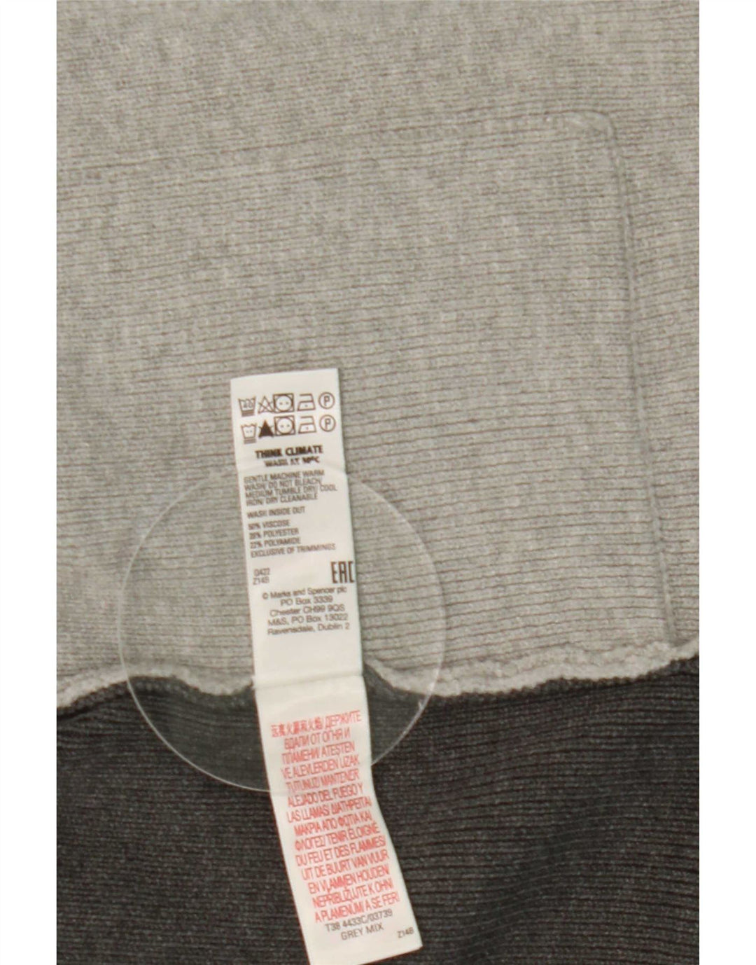 Marks & Spencer Dame Longline Cardigan Sweater UK 12 Medium Grey