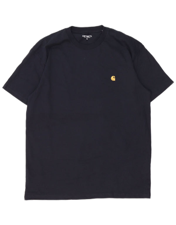Carhartt Herre T-Shirt Top Medium Marineblå Bomuld