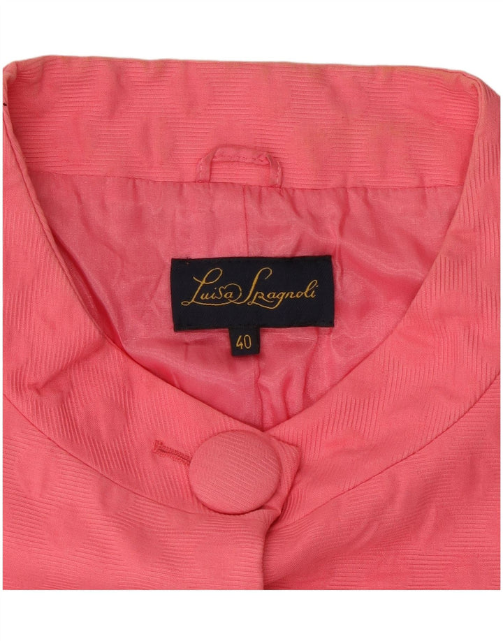 LUISA SPAGNOLI Dame 3/4-ærmet 5-knaps blazerjakke IT 40 Small Pink
