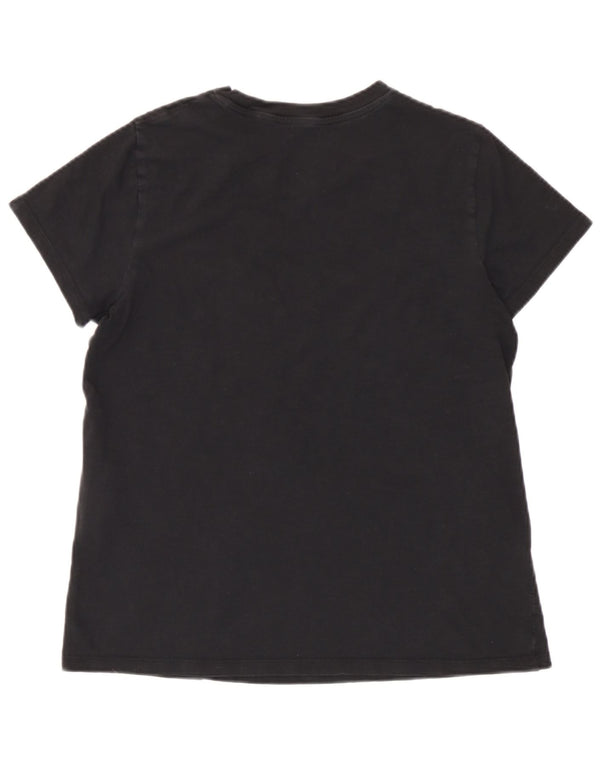 Levi's Womens Perfect Crew T-Shirt Top UK 10 Small Black Bomuld