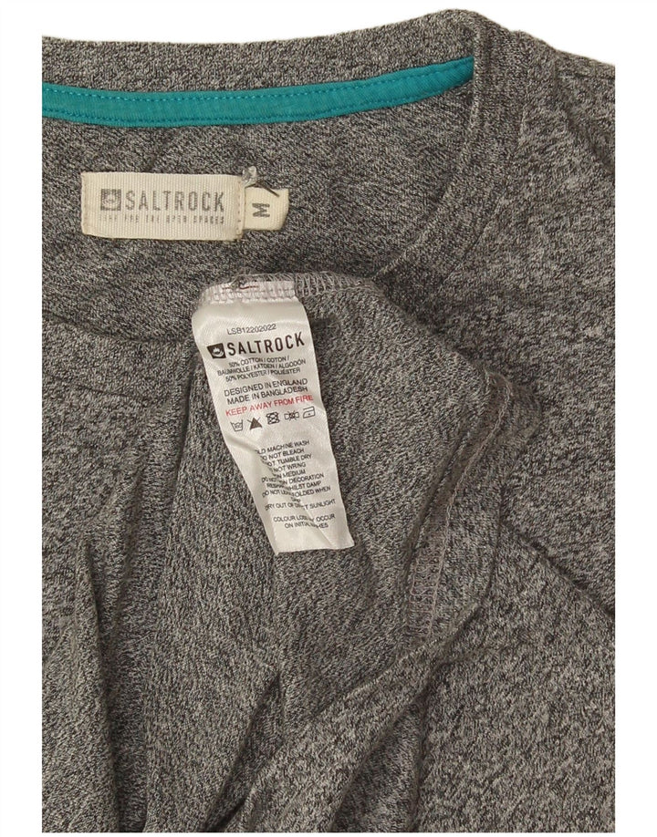 Saltrock Herre grafisk T-shirt Langærmet Medium Grey Flecked Bomuld