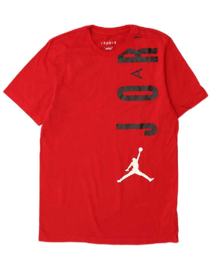 Jordan Herre grafisk T-shirt top lille rød bomuld