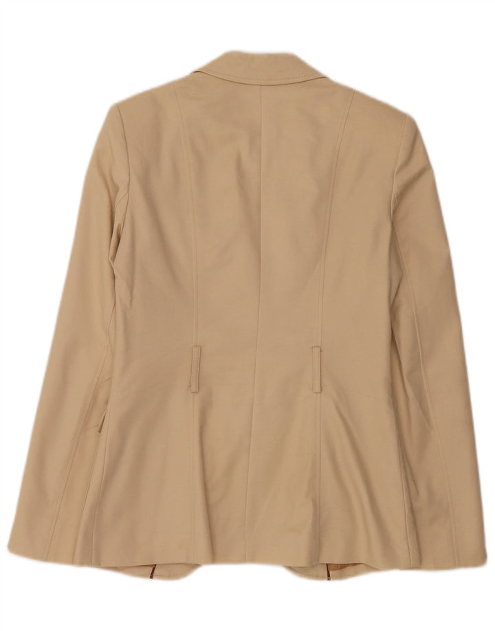 Zara Dame 2 Button Blazer Jacket UK 10 Small Beige