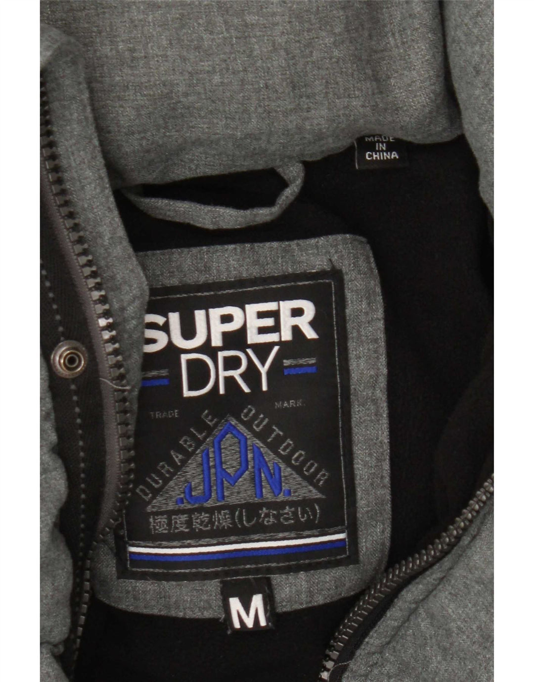 Superdry Polstret jakke med hætte til mænd UIK 38 mellemgrå polyester