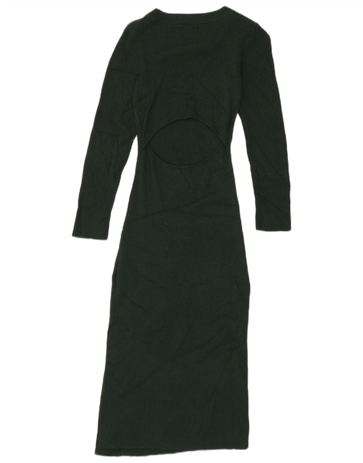 Superdry Womens Knit Bodycon Dress UK 8 Small Green Viscose