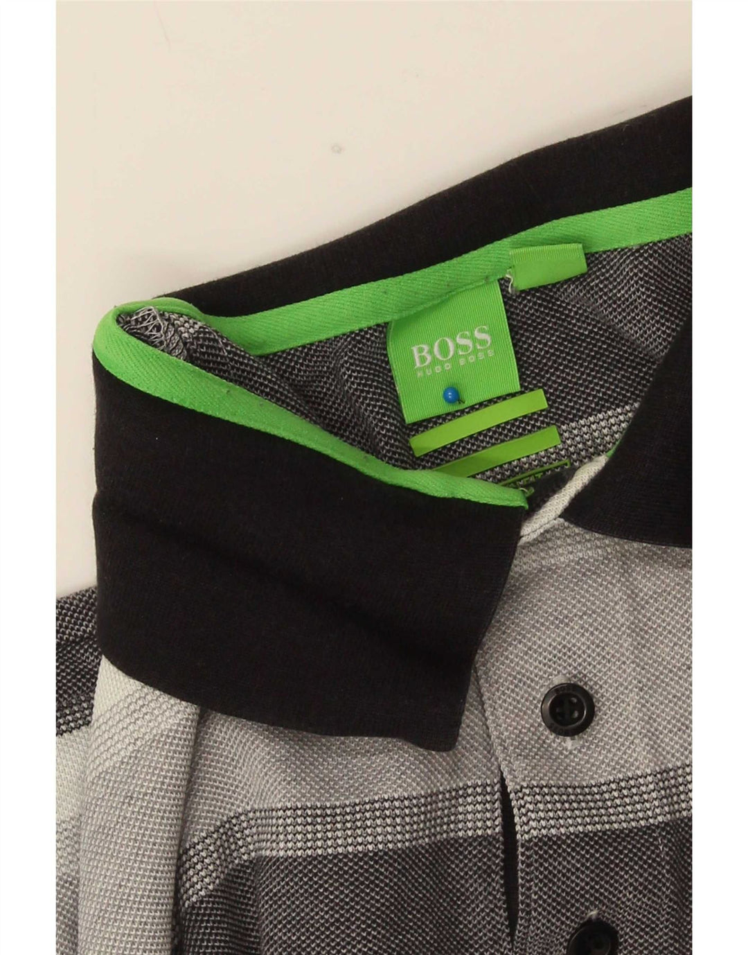 Hugo Boss Herre Polo Shirt Stor Grå Stribet