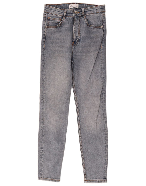 Zara Dame Slim Jeans EU 38 Small W28 L27 Blå Bomuld