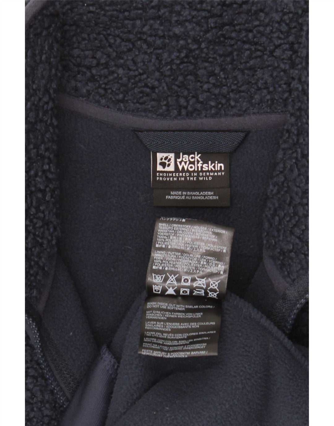 Jack Wolfskin Dame Fleecejakke UK 18 XL Navy Blue Polyester
