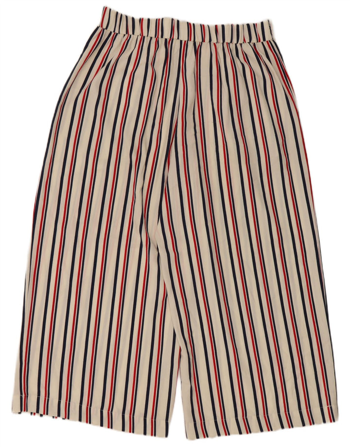 Zara Dame Capri Bukser Large W34 L22 Hvidstribet