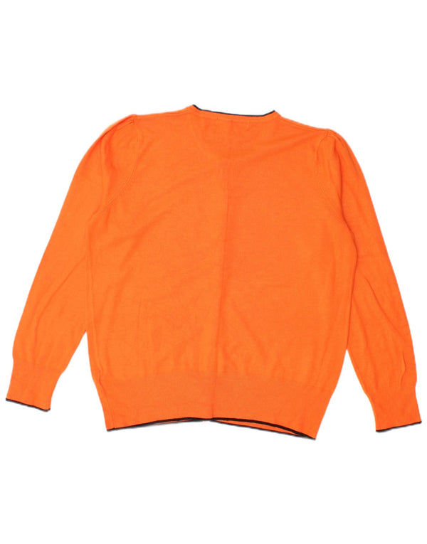Marks & Spencer Dame Cardigan Sweater UK 14 Large Orange Viscose
