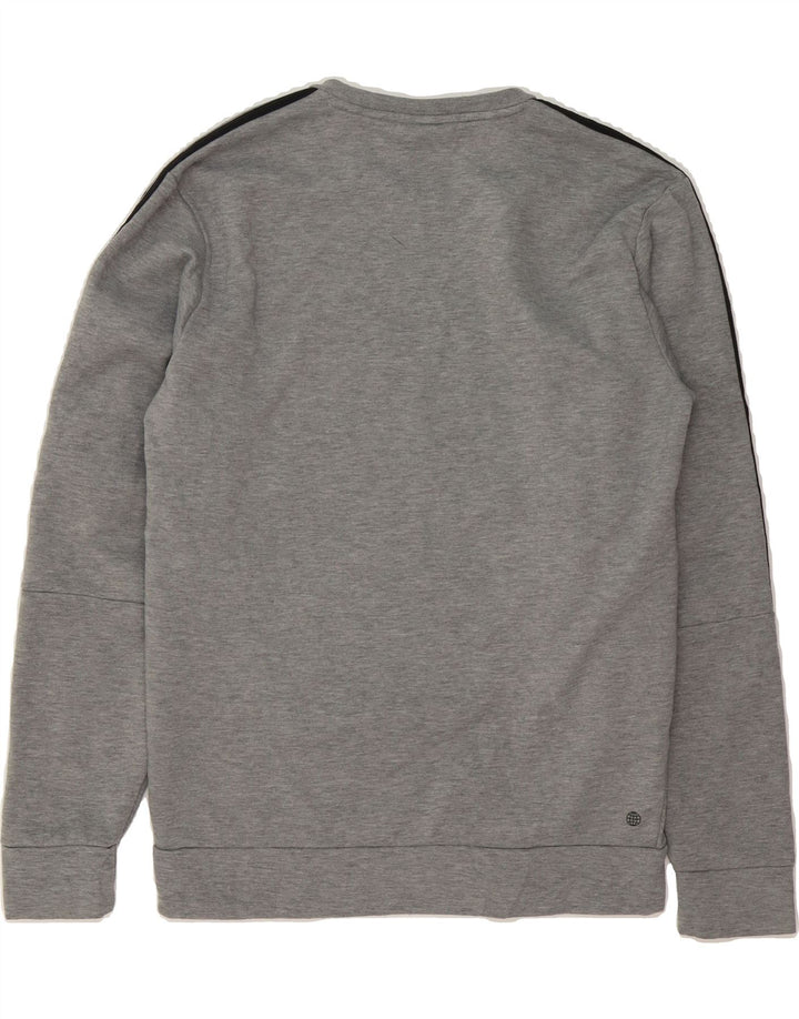 ADIDAS Mens Sweatshirt Jumper Small Grey Cotton Vintage Adidas and Second-Hand Adidas from Messina Hembry 