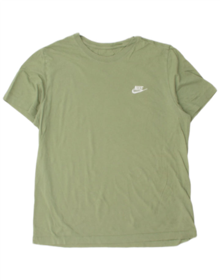Nike T-shirt top til mænd, stor grøn bomuld