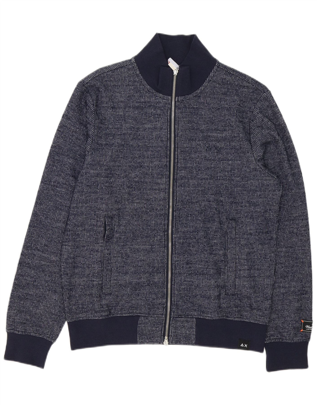Sun68 Herre cardigan sweater Medium marineblå polyester